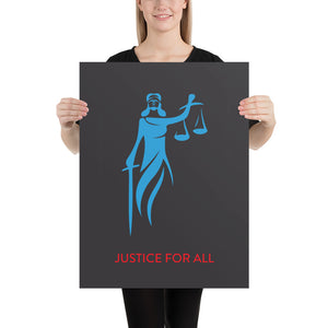 Lady Justice | Charcoal/Sky Blue