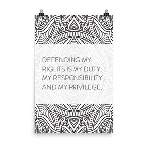 Mandala "Defending My Rights"