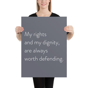 Minimalistic "My Rights and My Dignity"