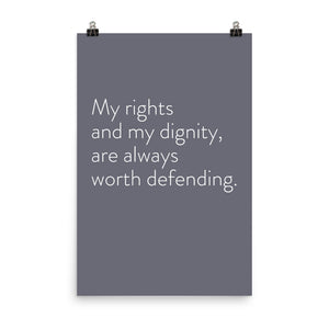 Minimalistic "My Rights and My Dignity"