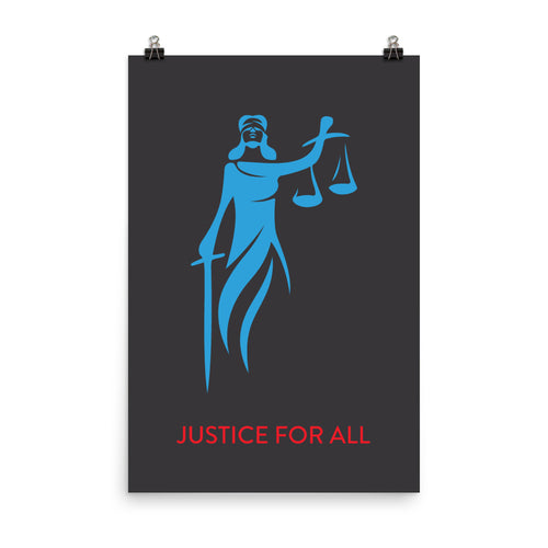 Lady Justice | Charcoal/Sky Blue