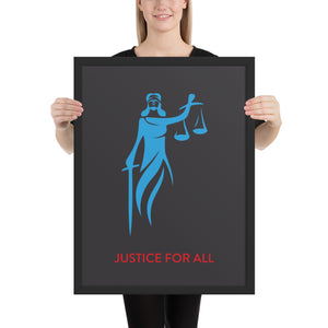 Lady Justice | Charcoal/Sky Blue