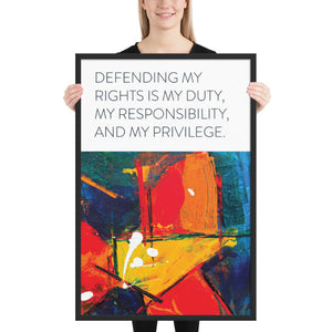 Abstract "Defending My Rights"