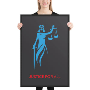 Lady Justice | Charcoal/Sky Blue