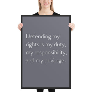 Minimalistic "Defending My Rights"